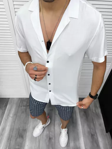 Compleu de vara camasa imprimeu + pantaloni 13100
