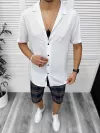 Compleu de vara camasa imprimeu + pantaloni 13104