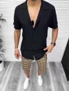 Compleu de vara camasa imprimeu + pantaloni 13105