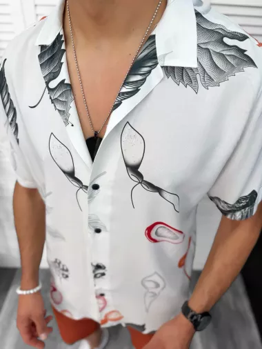 Camasa barbati de vara, maneca scurta, cu imprimeu 13084 D4-3.3