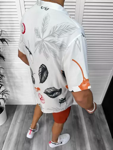 Camasa barbati de vara, maneca scurta, cu imprimeu 13084 D4-3.3