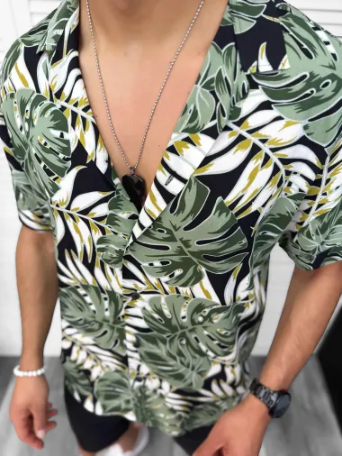 Camasa barbati de vara, maneca scurta, cu imprimeu 13093 D3-5.2