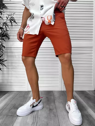 Pantaloni scurti casual, caramizii 13058