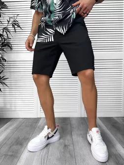 Pantaloni scurti casual, negri 13058
