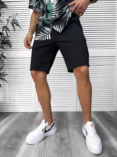 Pantaloni scurti casual, negri 13058