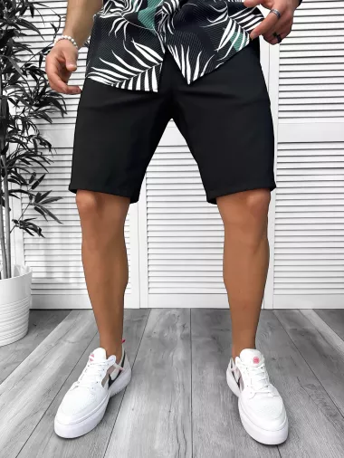 Pantaloni scurti casual, negri 13058 O4-3.2