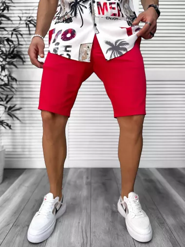 Pantaloni scurti casual, rosii 13058 119-2