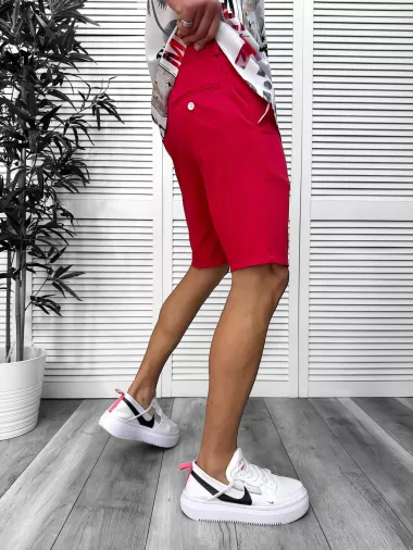 Pantaloni scurti casual, rosii 13058 119-2
