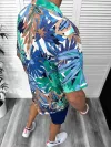 Compleu de vara camasa imprimeu + pantaloni 13060