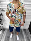 Compleu de vara camasa imprimeu + pantaloni 13061