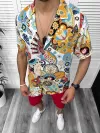 Compleu de vara camasa imprimeu + pantaloni 13066