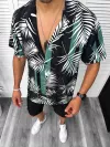 Compleu de vara camasa imprimeu + pantaloni 13069