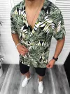Compleu de vara camasa imprimeu + pantaloni 13071