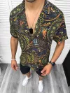 Compleu de vara camasa imprimeu + pantaloni 13072
