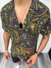 Compleu de vara camasa imprimeu + pantaloni 13072