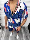 Compleu de vara camasa imprimeu + pantaloni 13075