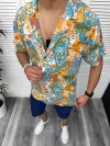 Compleu de vara camasa imprimeu + pantaloni 13076