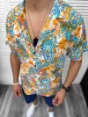 Compleu de vara camasa imprimeu + pantaloni 13076