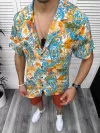 Compleu de vara camasa imprimeu + pantaloni 13077