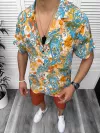 Compleu de vara camasa imprimeu + pantaloni 13077