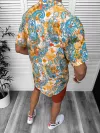 Compleu de vara camasa imprimeu + pantaloni 13077