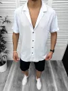 Compleu de vara camasa imprimeu + pantaloni 13079