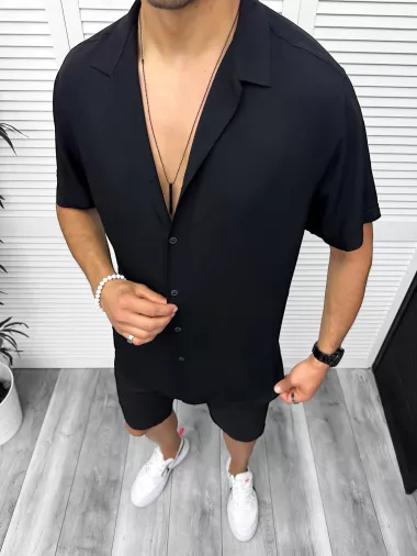 Compleu de vara camasa imprimeu + pantaloni 13080