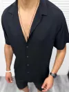 Compleu de vara camasa imprimeu + pantaloni 13080