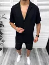 Compleu de vara camasa imprimeu + pantaloni 13080