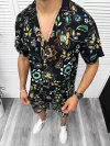 Compleu de vara camasa imprimeu + pantaloni 13081