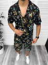 Compleu de vara camasa imprimeu + pantaloni 13081