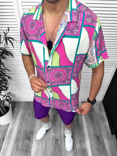 Camasa barbati PREMIUM , maneca scurta, cu imprimeu 13047 28-4.1