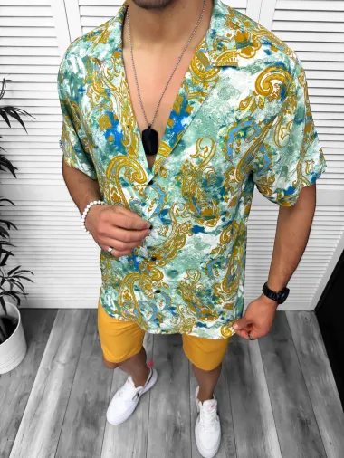 Camasa barbati PREMIUM , maneca scurta, cu imprimeu 13051 28-3.3