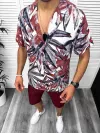 Compleu de vara camasa imprimeu + pantaloni 13054