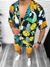 Compleu de vara camasa imprimeu + pantaloni 13055