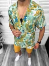 Compleu de vara camasa imprimeu + pantaloni 13056