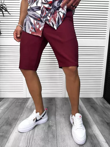 Pantaloni scurti casual, grena 13057