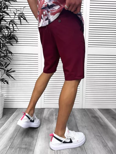 Pantaloni scurti casual, grena 13057 D3-2.2