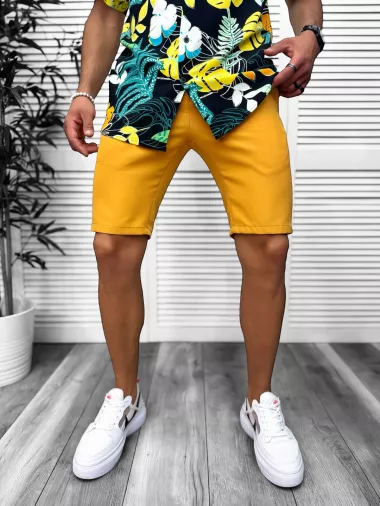 Pantaloni scurti casual, mustar 13058 D2-1.2