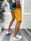 Pantaloni scurti casual, mustar 13059