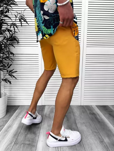 Pantaloni scurti casual, mustar 13058 D2-1.2