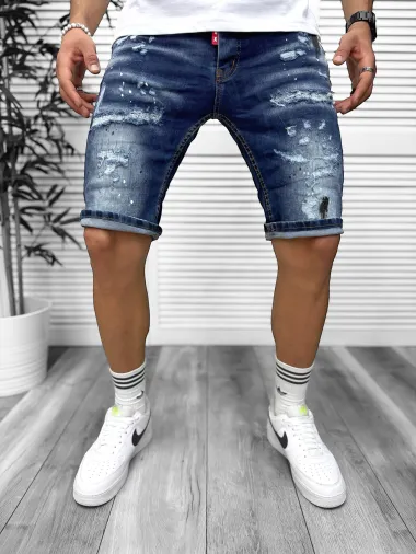 Blugi barbati scurti conici albastri 5714 D3-1.3