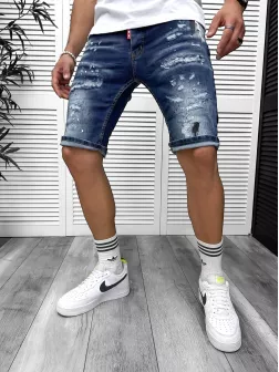 Blugi barbati scurti conici albastri 5714