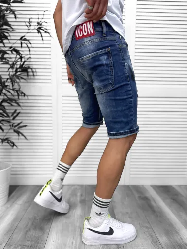 Blugi barbati scurti conici albastri 5714 D3-1.3