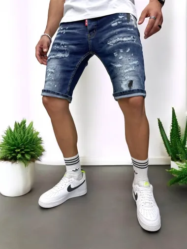 Blugi barbati scurti conici albastri 5714 D3-1.3