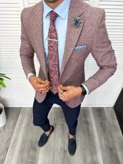 Tinuta barbati smart casual Pantaloni + Sacou + Batista + Cravata 11883