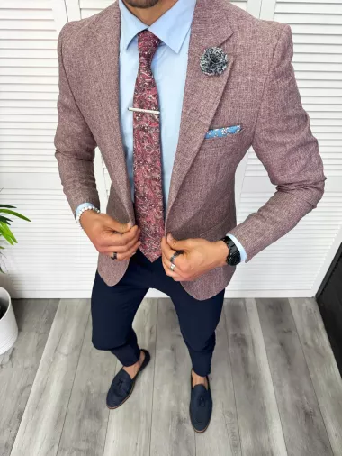 Tinuta barbati smart casual Pantaloni + Sacou + Batista + Cravata 11883