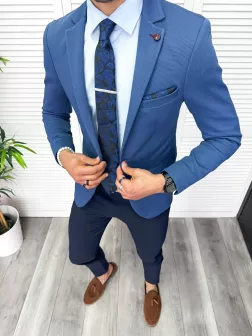 Tinuta barbati smart casual Pantaloni + Sacou + Batista + Cravata 11885