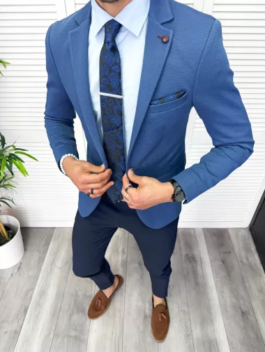 Tinuta barbati smart casual Pantaloni + Sacou + Batista + Cravata 11885