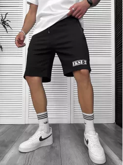 Pantaloni de trening scurti, negri 13148